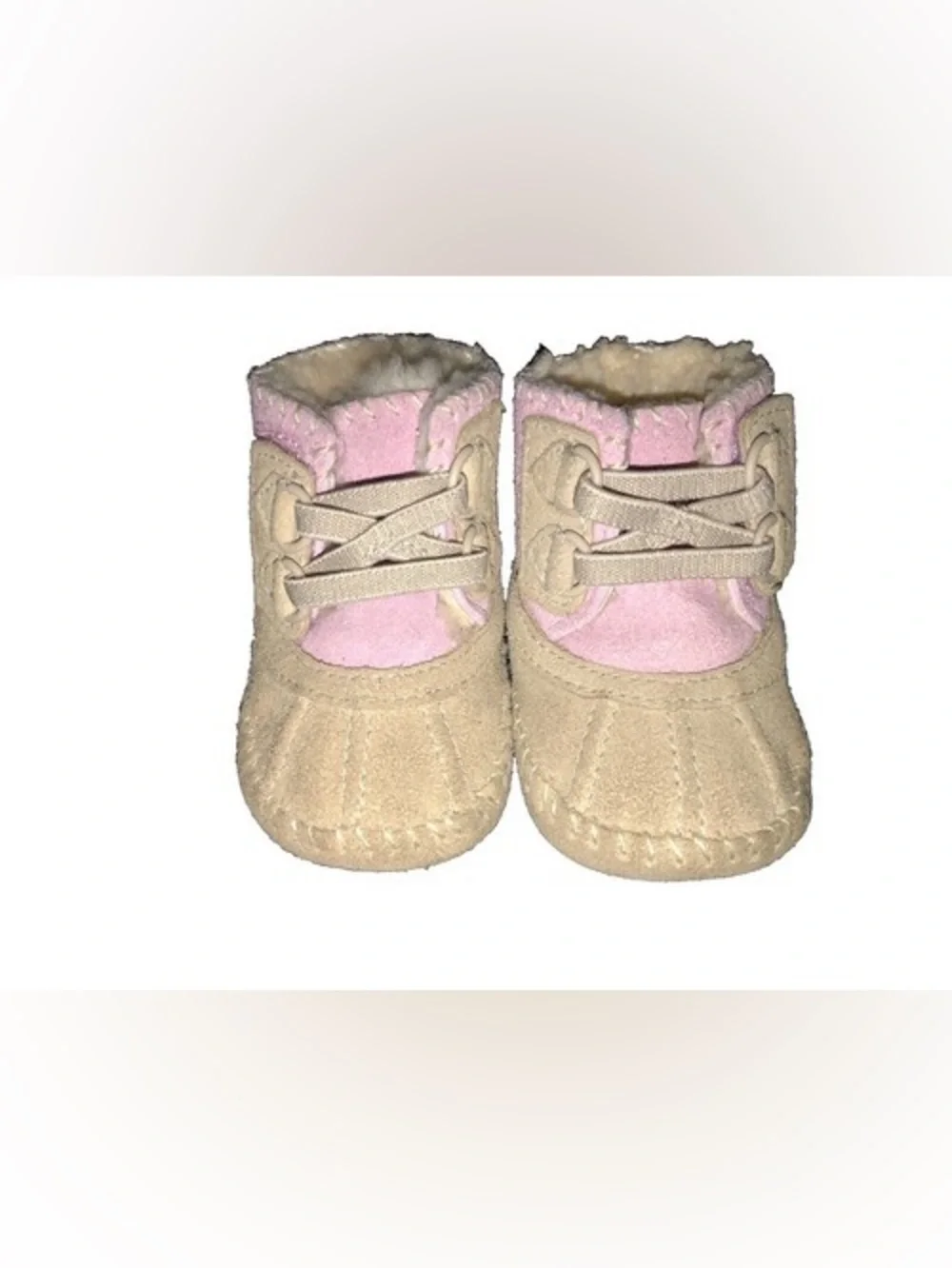 UGG Australia 3277 baby boots infant leather sheepskin booties  Sz 2/3